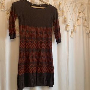 Brown and orange dress